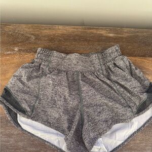 Lululemon Hotty Hot Heathered Gray Athletic Running Shorts